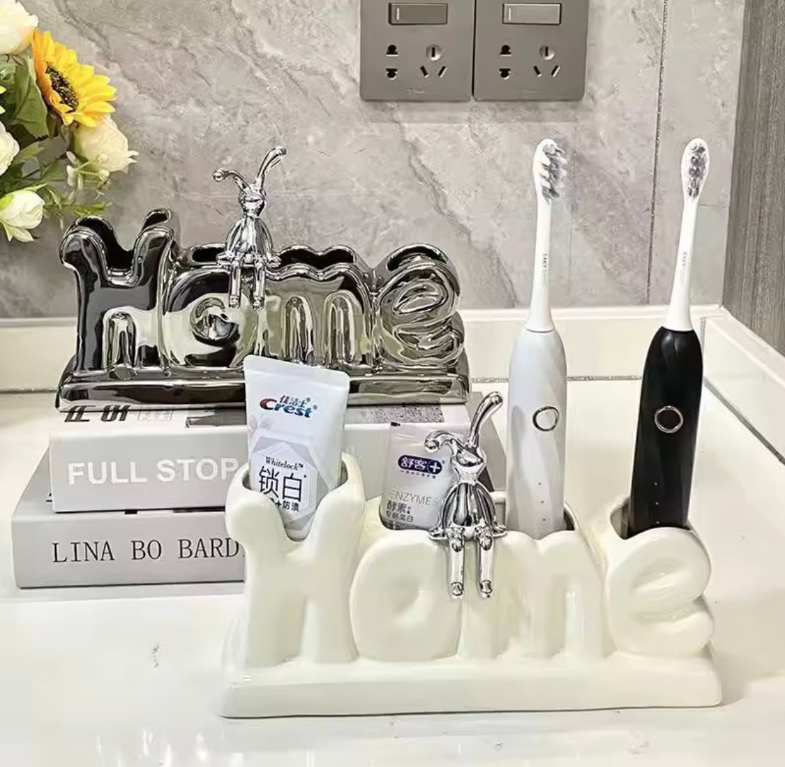 Rabbit Decor Home Style Toothbrush Storage Holder, Bathroom Shelf Toothbrush Storage Rack, Family Bath Toothpaste Storage Rack Rabbit Decor Home Style Toothbrush Storage Holder, Bathroom Shelf Toothbrush Storage Rack, Family Bath Toothpaste Storage Rack